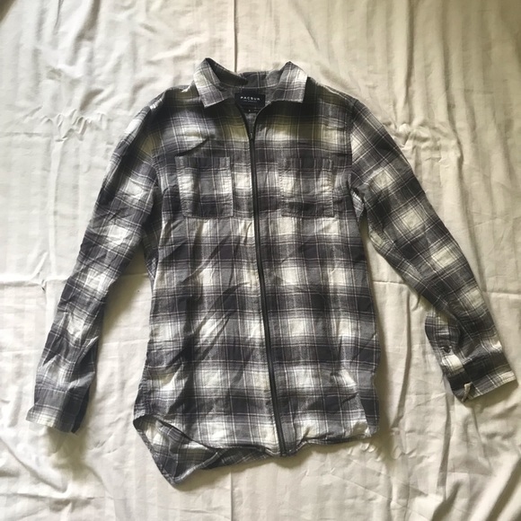 Pac Sun Zip Up Flannel - Picture 2 of 4